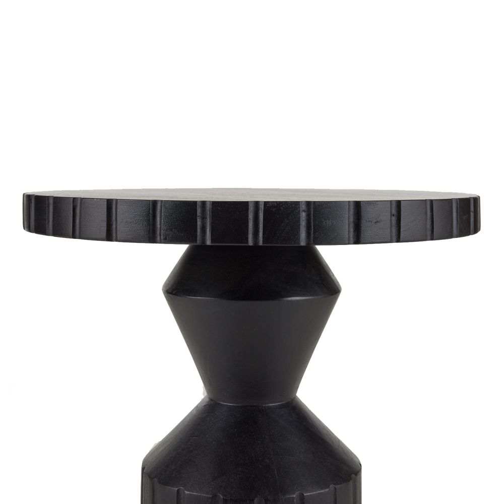 arteriors calypso end table black corner