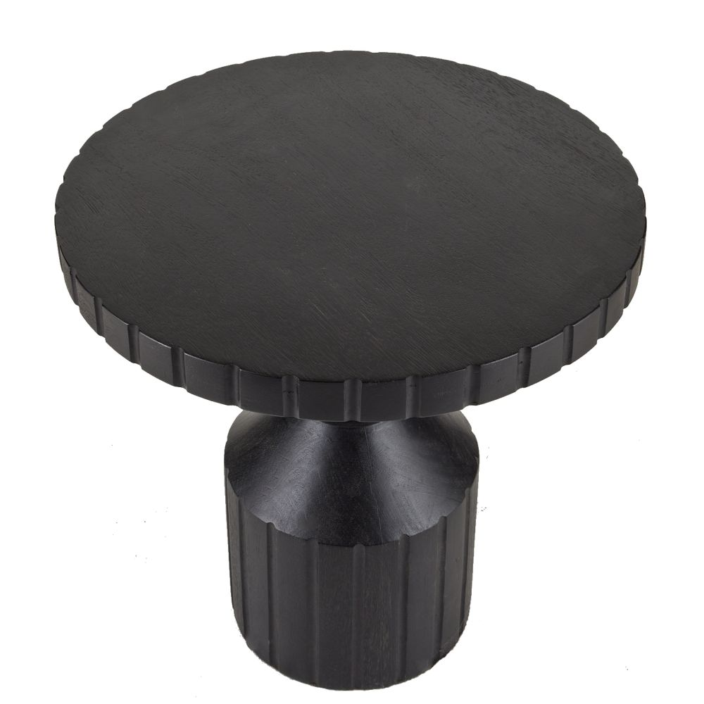 arteriors calypso end table black surface