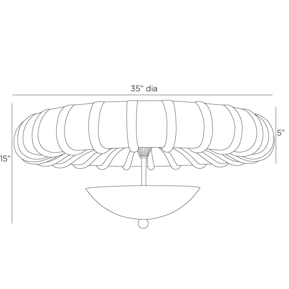 arteriors camella flush mount diagram