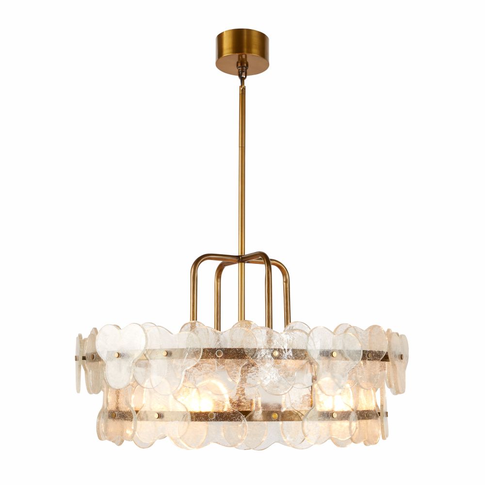 arteriors cascade chandelier illuminated