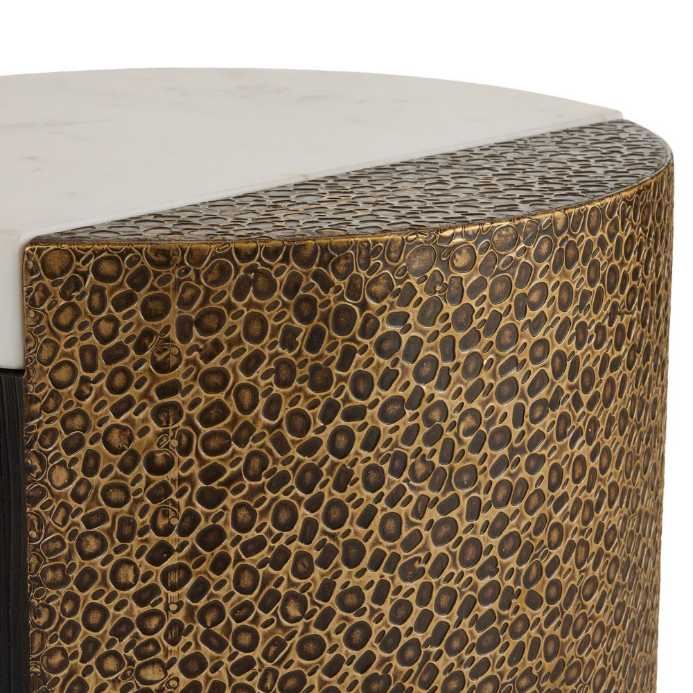 arteriors celestine accent table detail