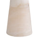 Beige stone vase on a white background