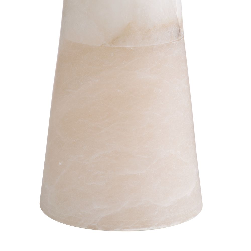 Beige stone vase on a white background