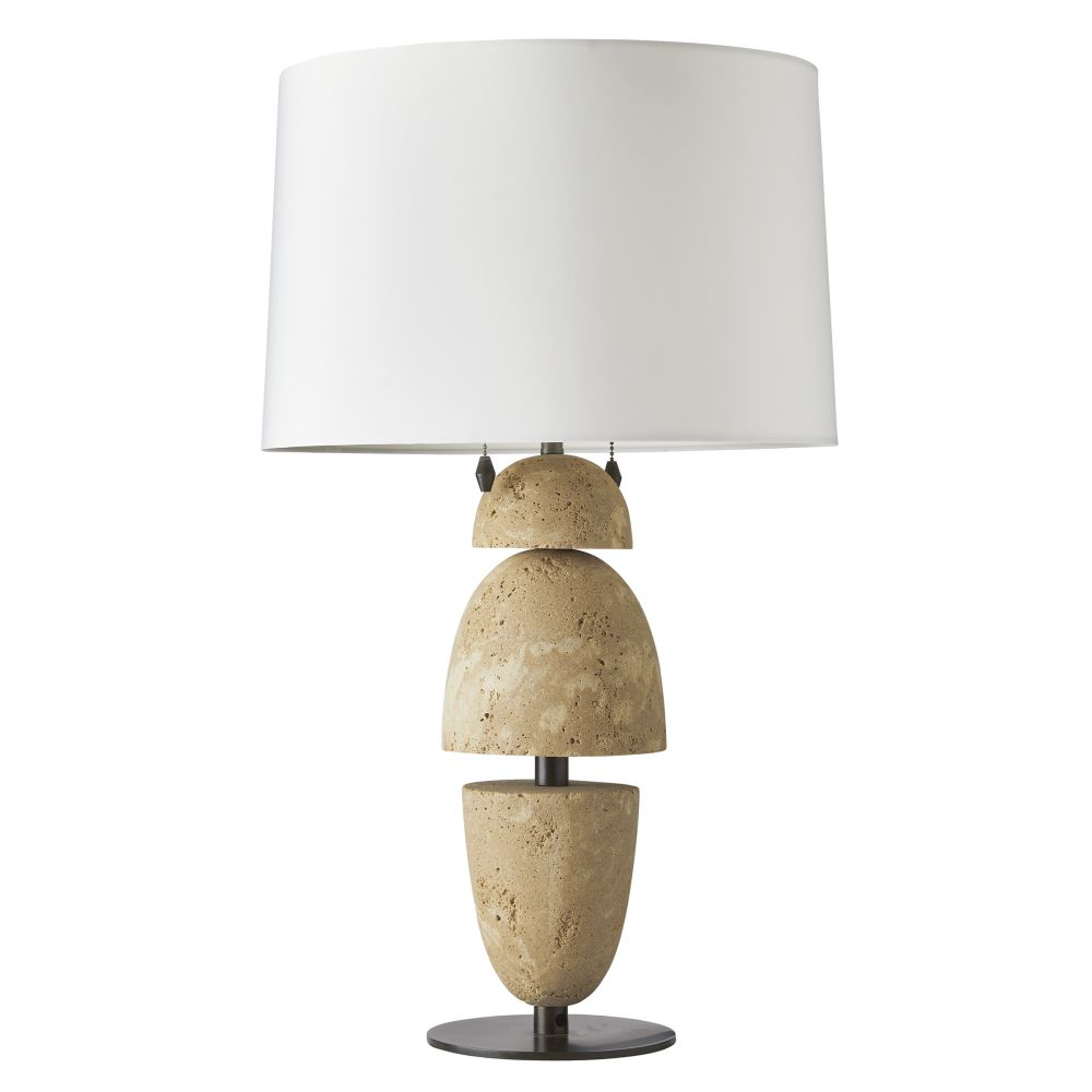 arteriors comal lamp front