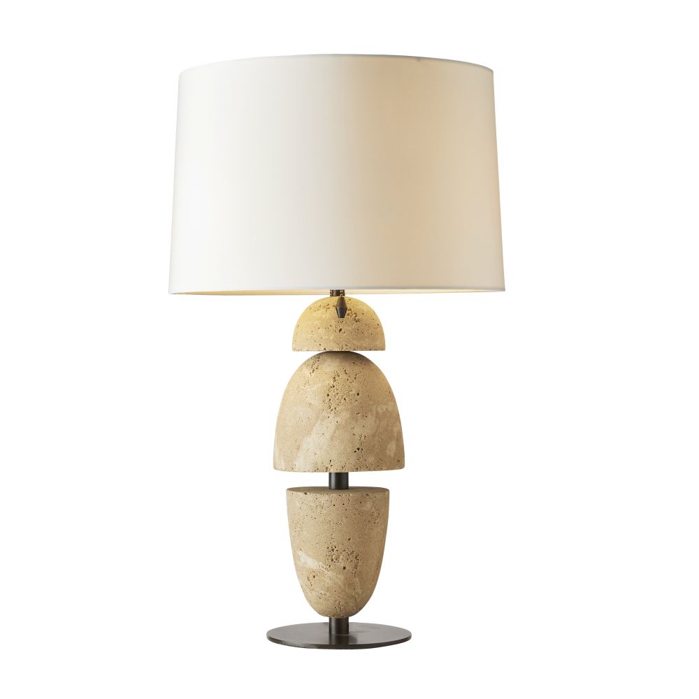 arteriors comal lamp illuminated