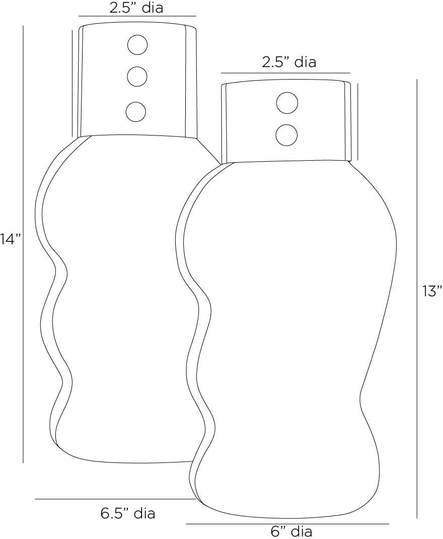 arteriors decker vases set diagram