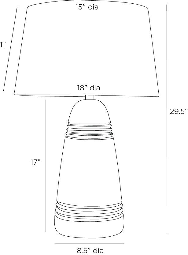 arteriors django lamp diagram