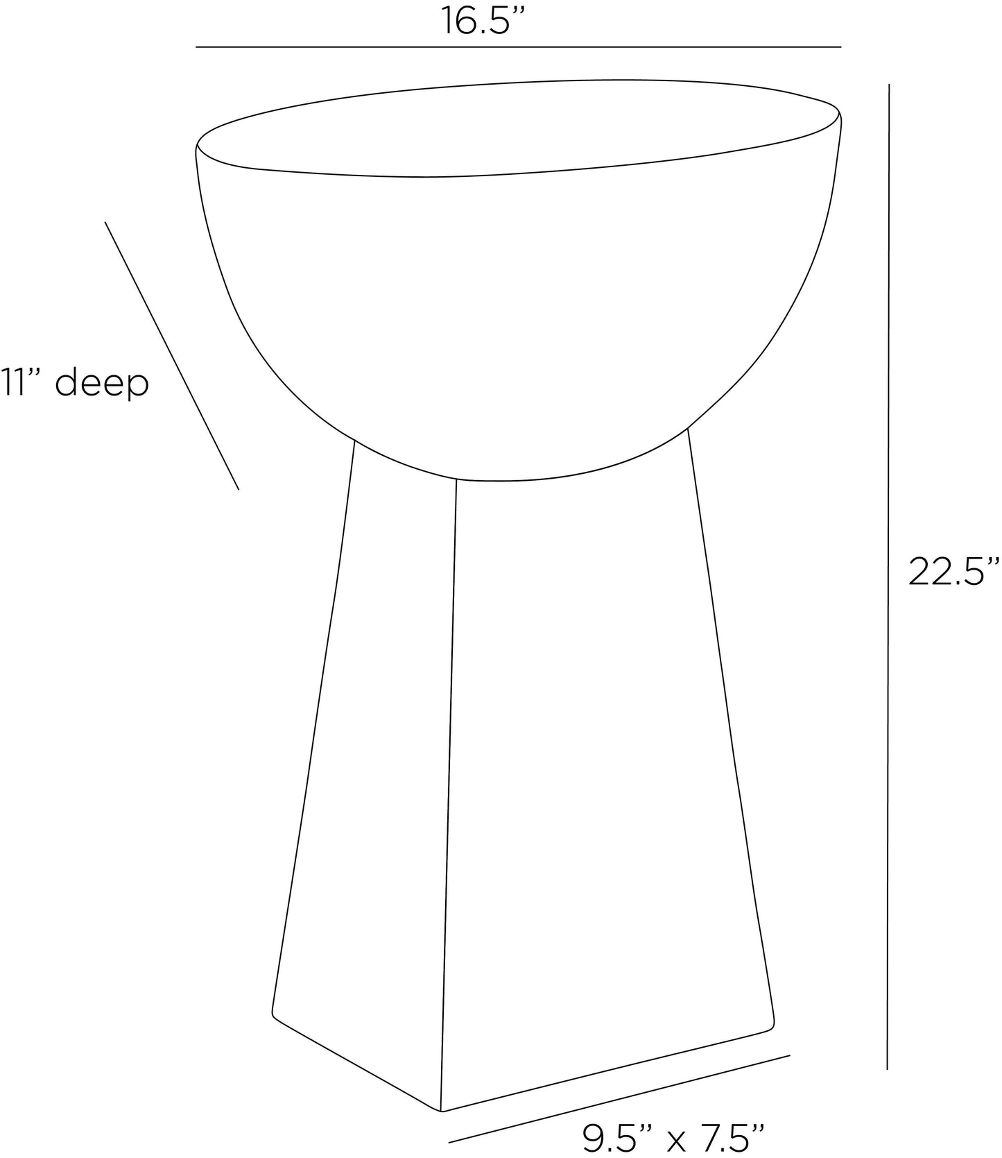 arteriors dorian accent table diagram