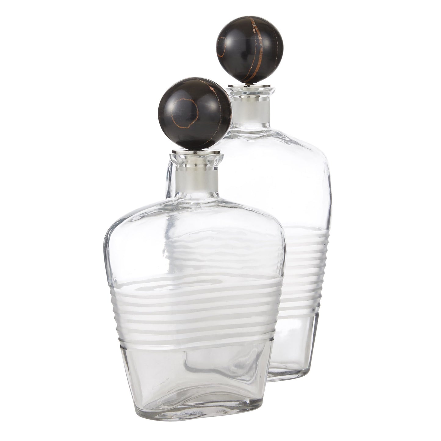 arteriors eaves decanters set glass