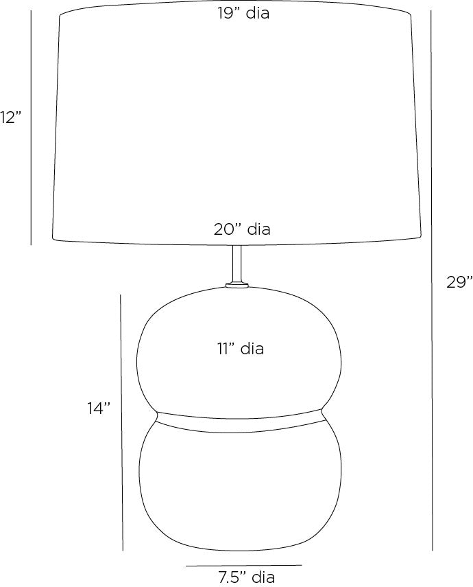 arteriors egret lamp diagram