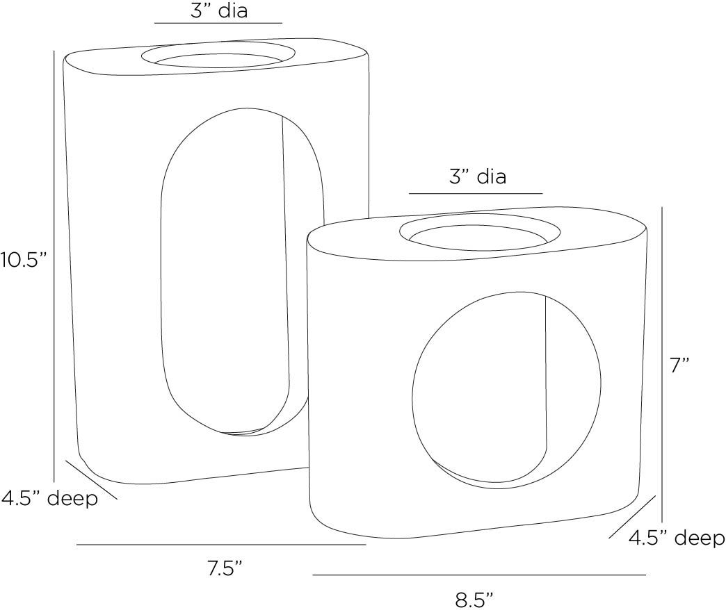 arteriors emilie vase set diagram