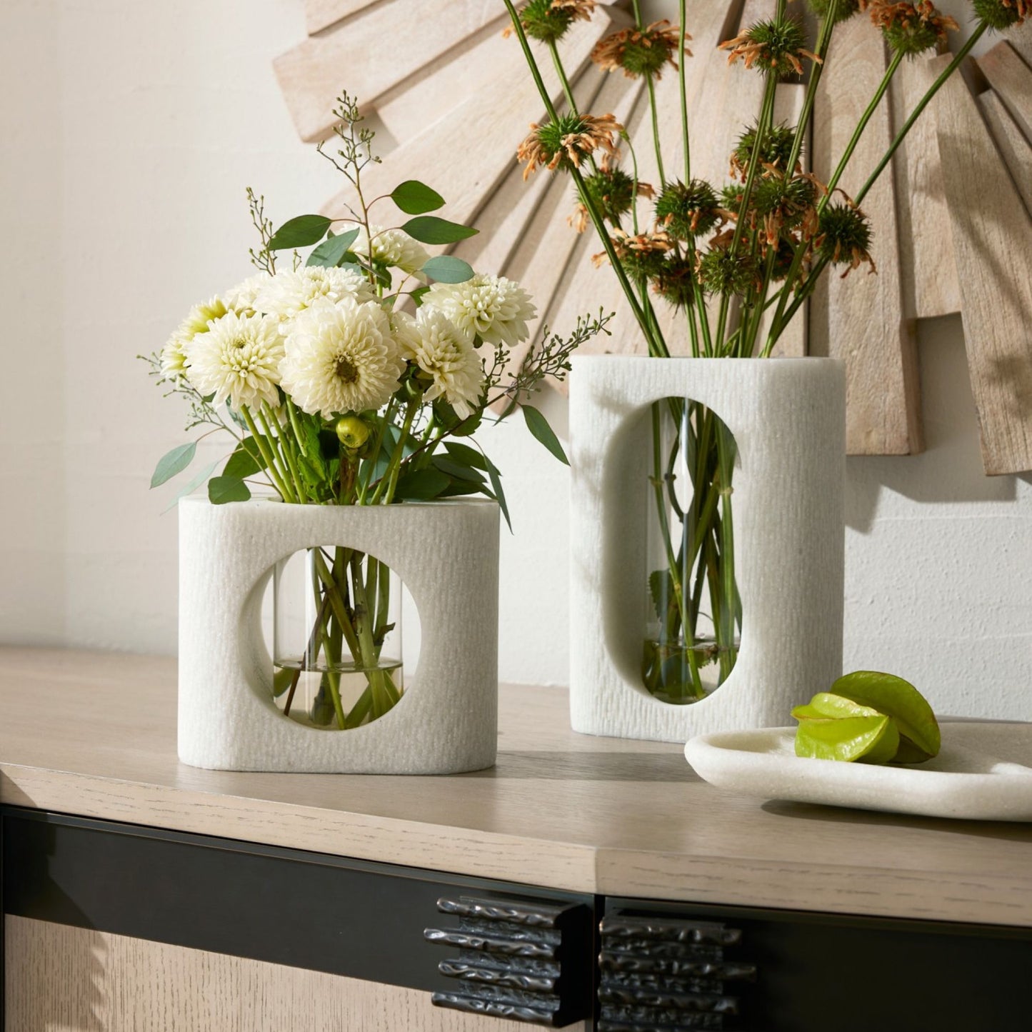 arteriors emilie vase set lifestyle