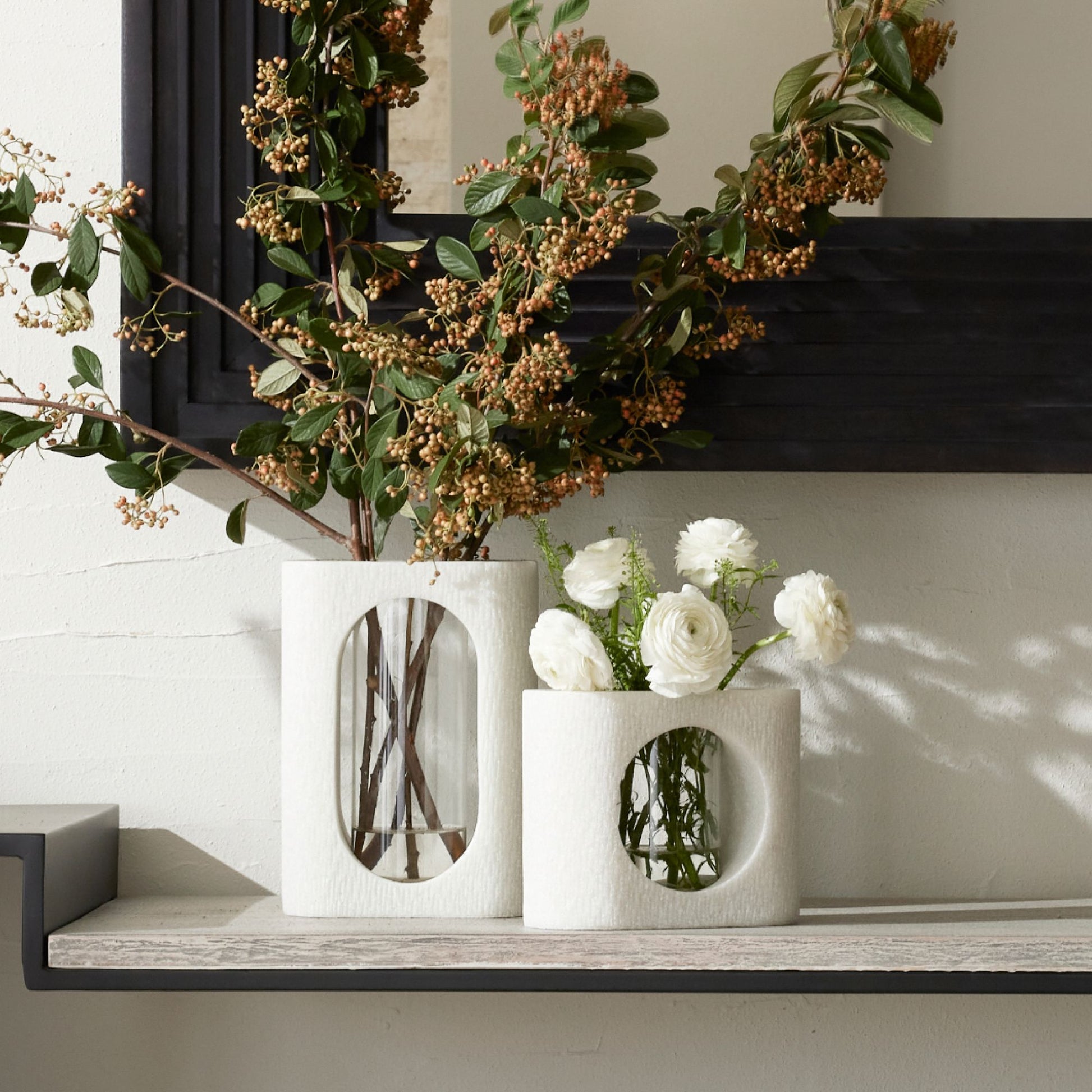 arteriors emilie vase set styled