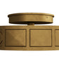Gold decorative ceiling light fixture on a white background