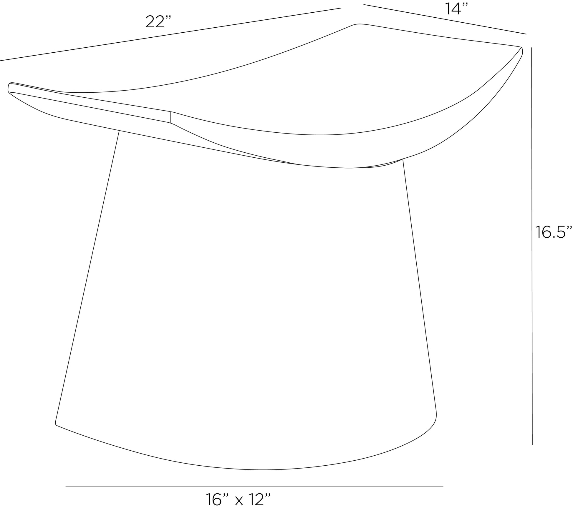 arteriors enya outdoor stool diagram