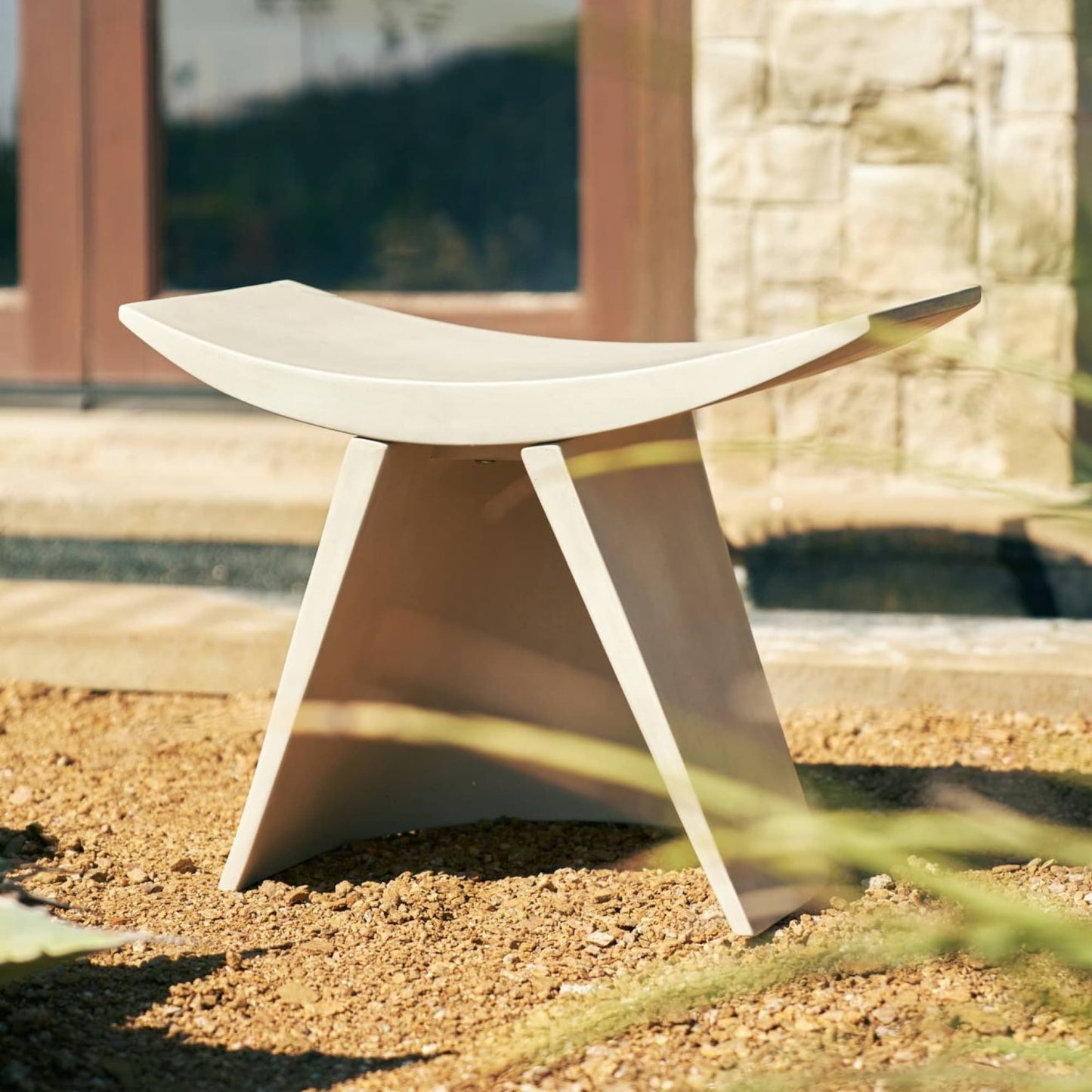 arteriors enya outdoor stool styled