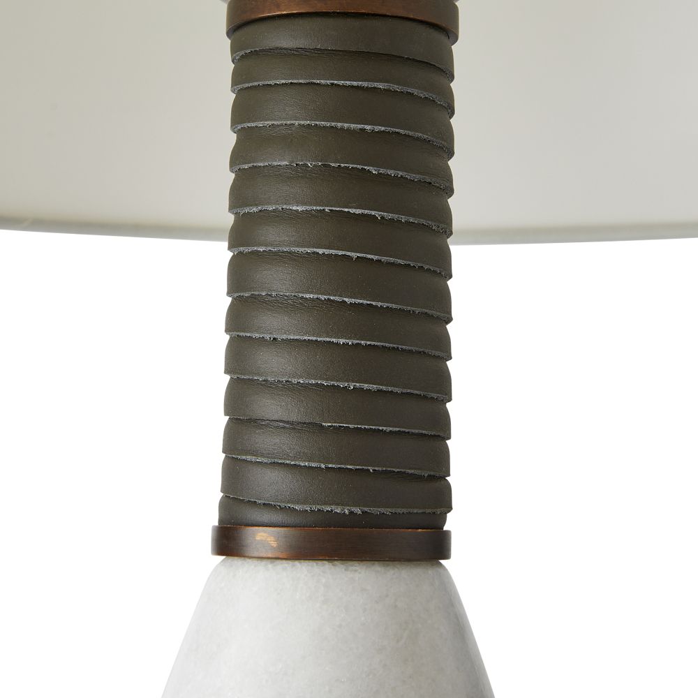 arteriors everly lamp leather