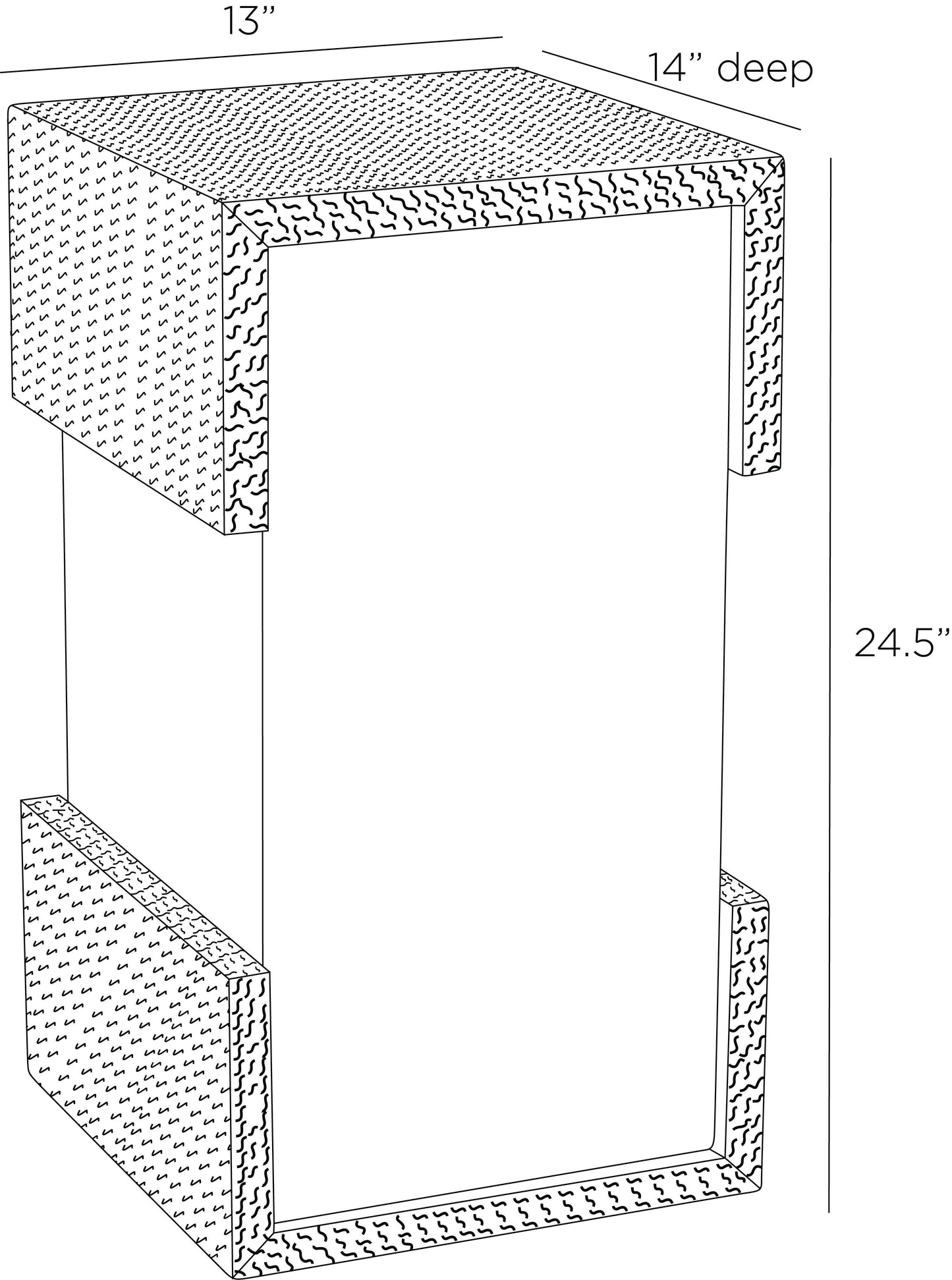 arteriors exeter accent table diagram