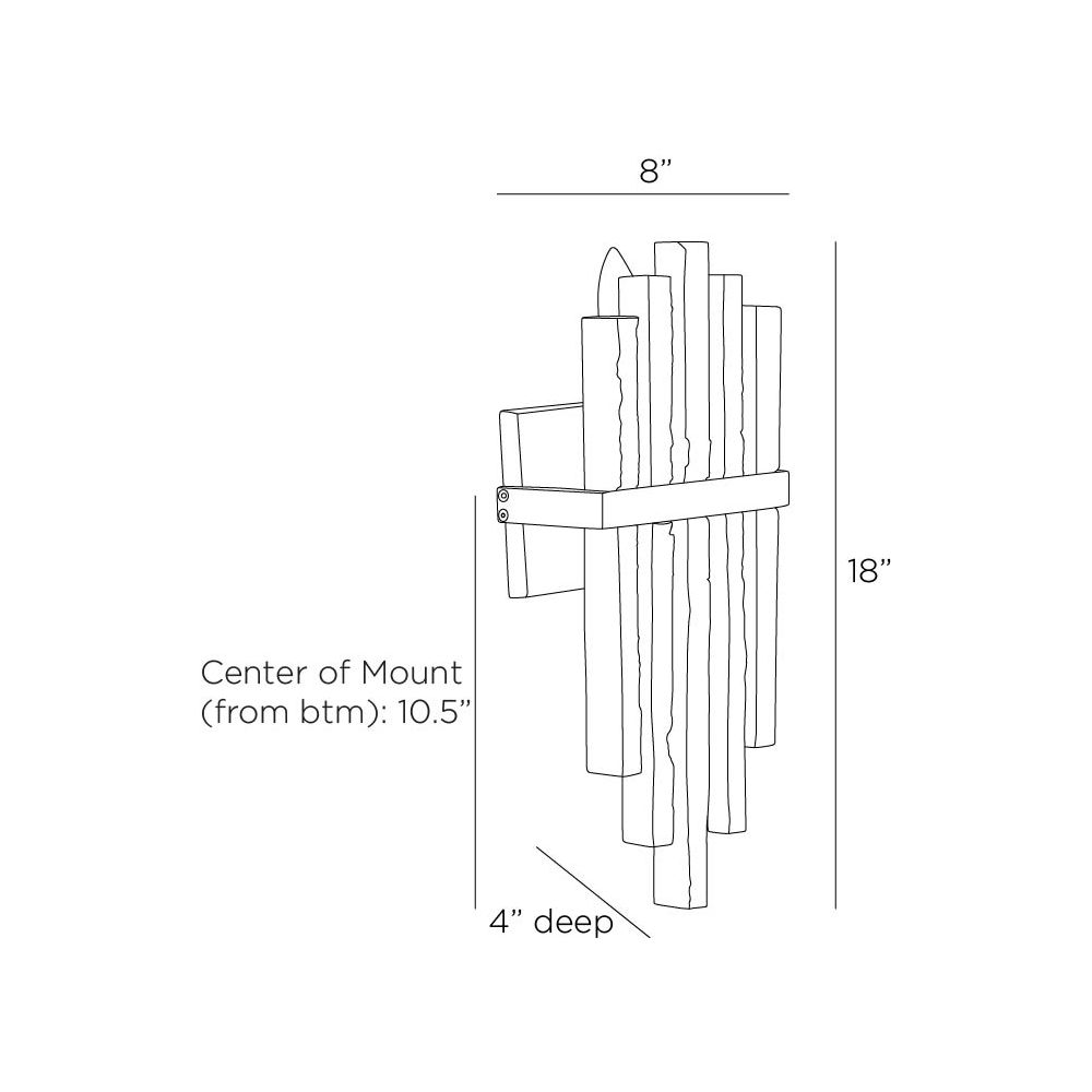 arteriors fairfax sconce diagram