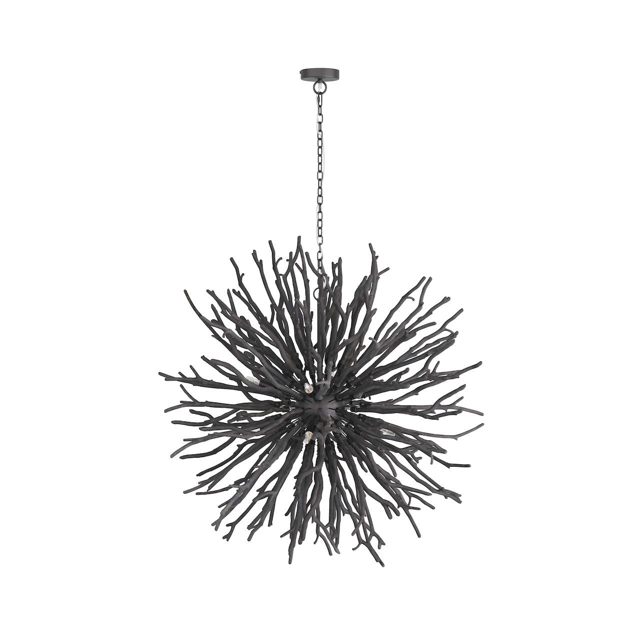 arteriors finch chandelier dark gray wash angle