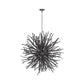 arteriors finch chandelier dark gray wash front