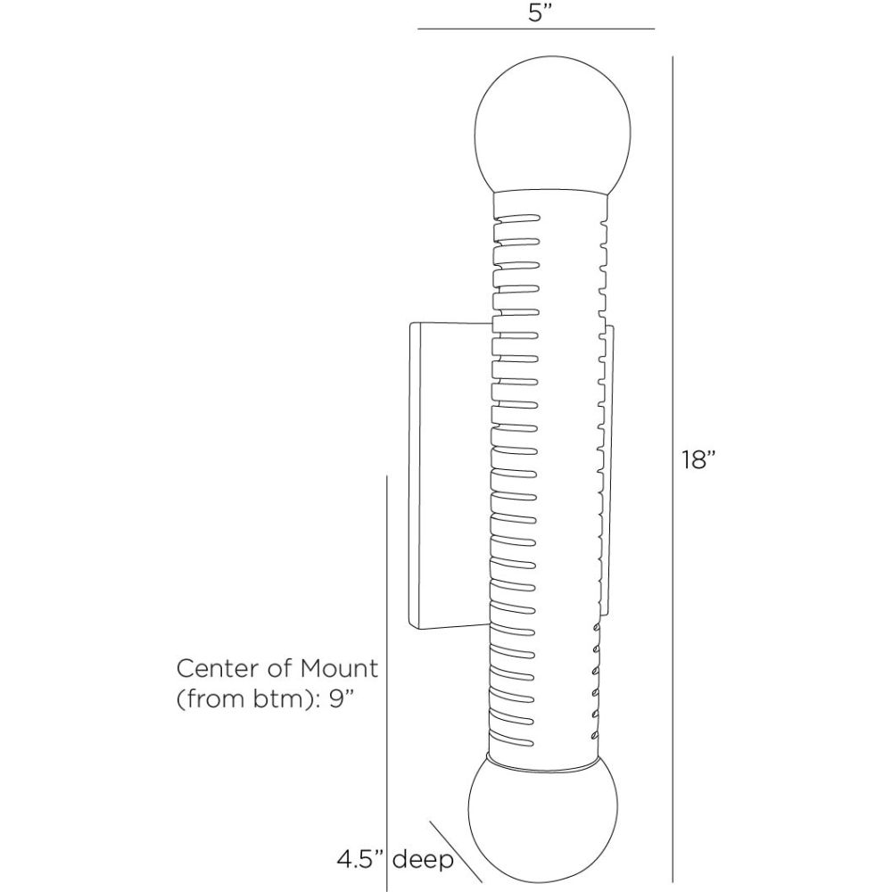 arteriors flume sconce diagram