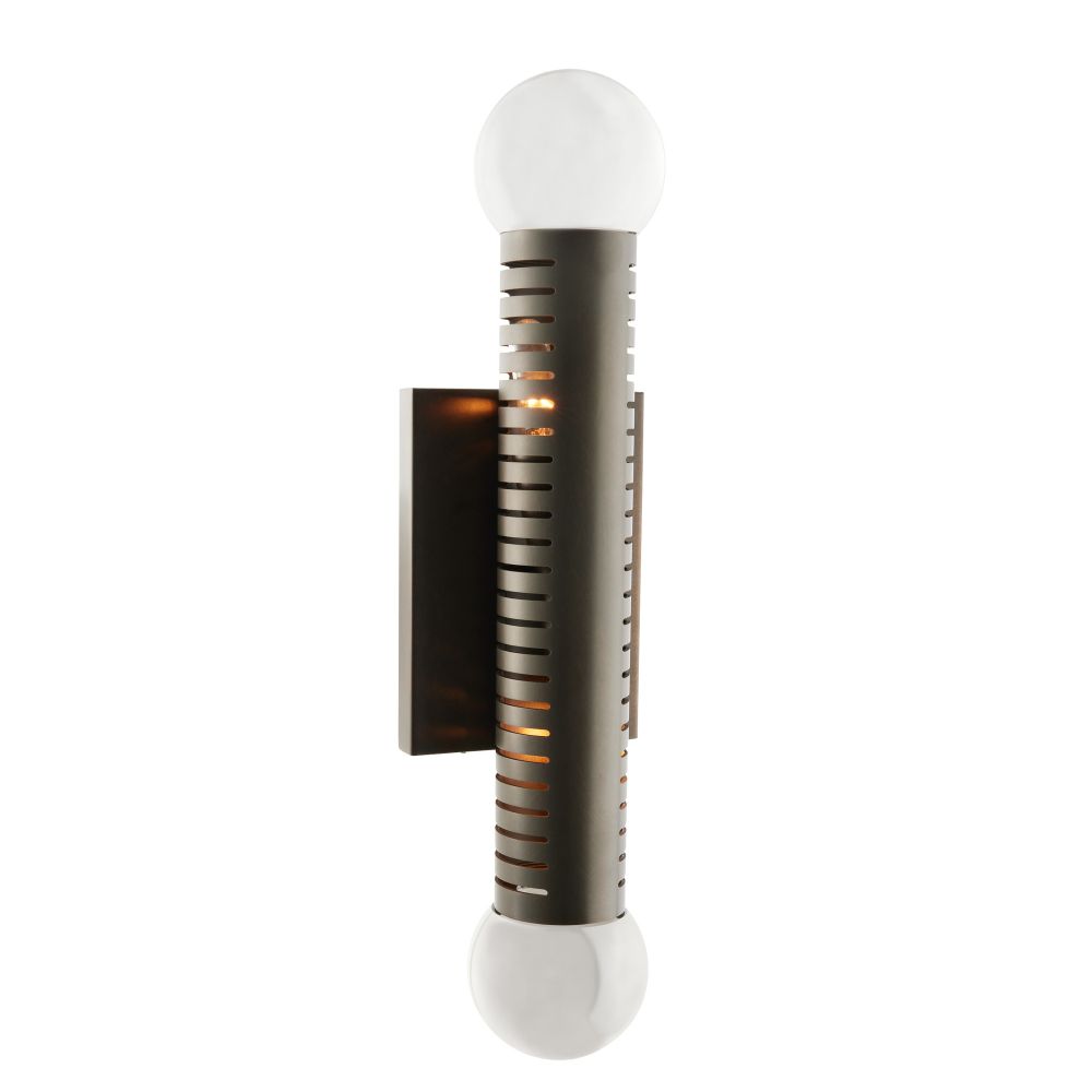 arteriors flume sconce illuminated