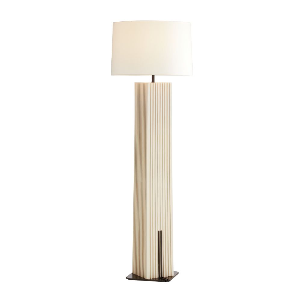 arteriors fortunata floor lamp angled