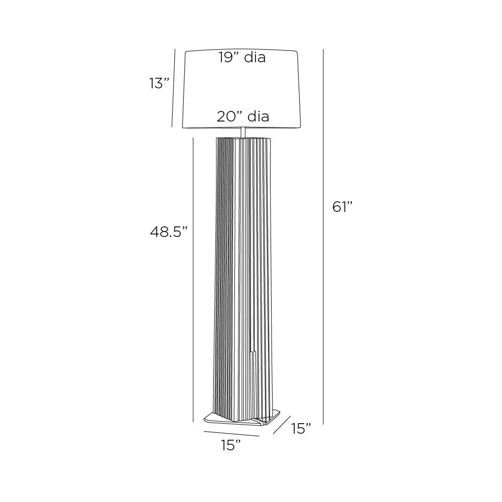 arteriors fortunata floor lamp diagram