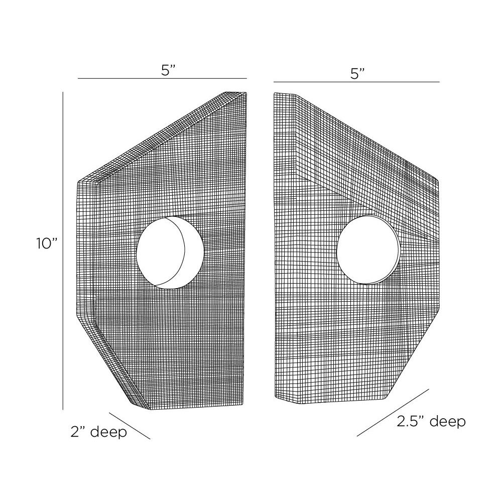 arteriors garrick bookends diagram