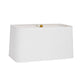 White rectangular lampshade on a white background