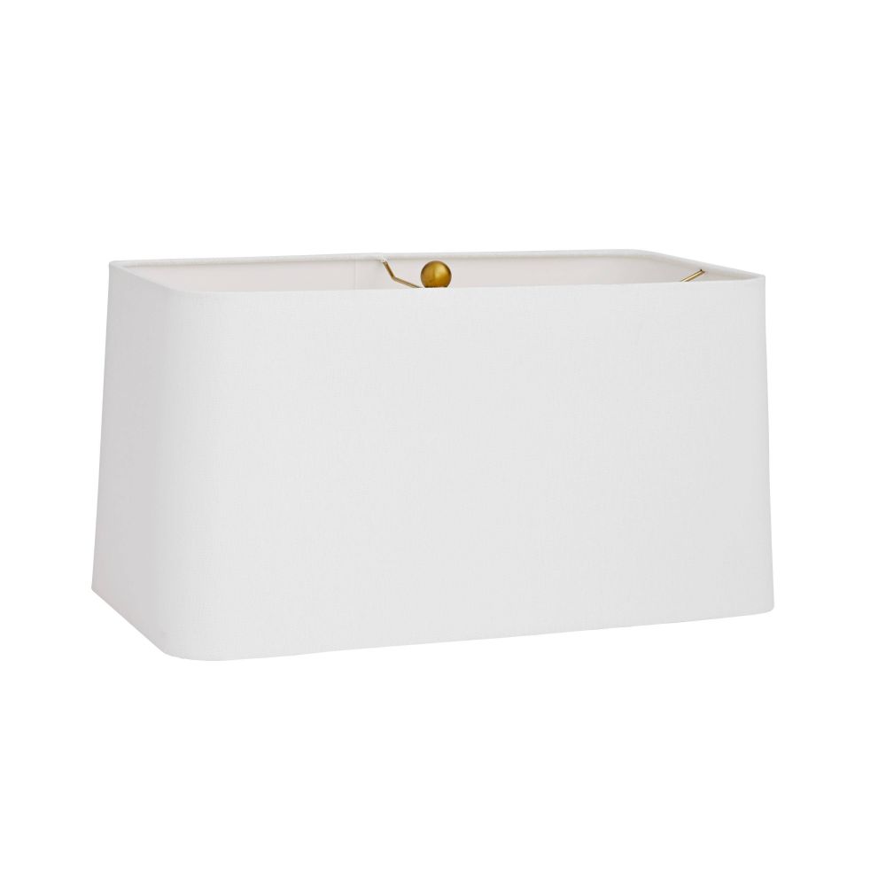 White rectangular lampshade on a white background
