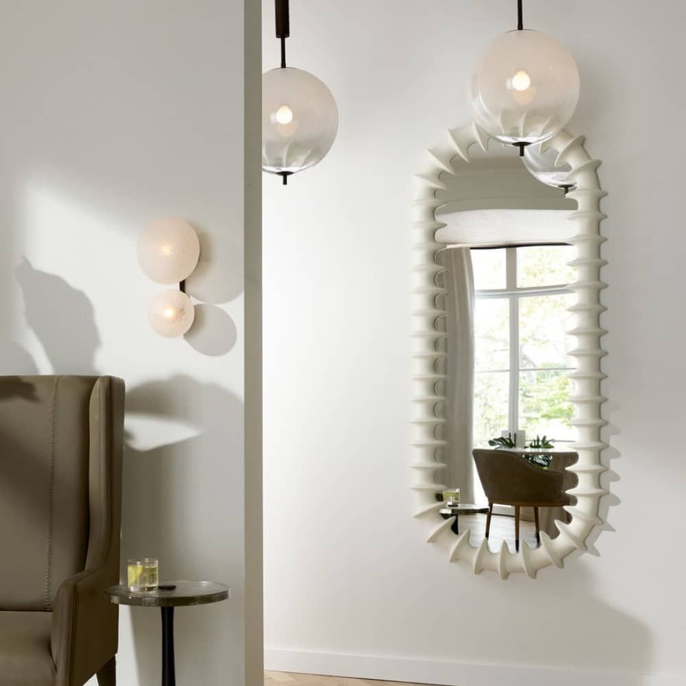 arteriors gilcrest floor mirror lifestyle photo