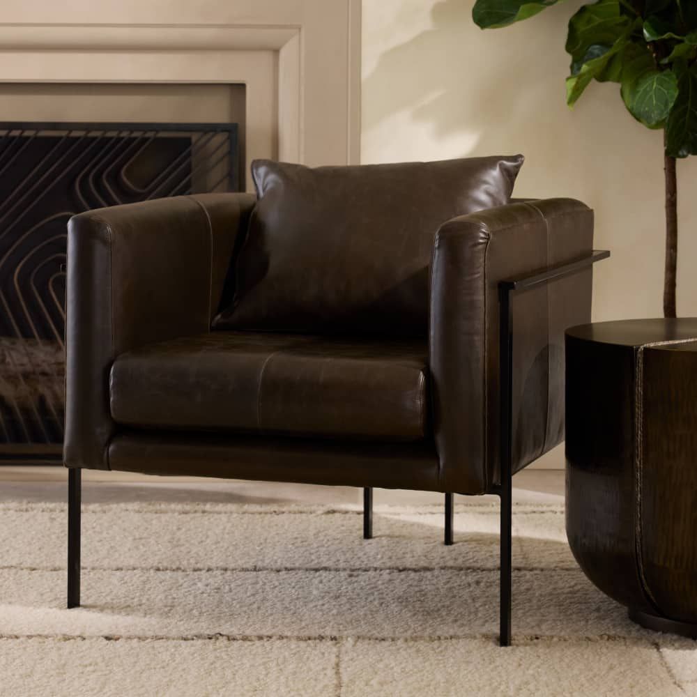 arteriors giroud lounge chair livingroom