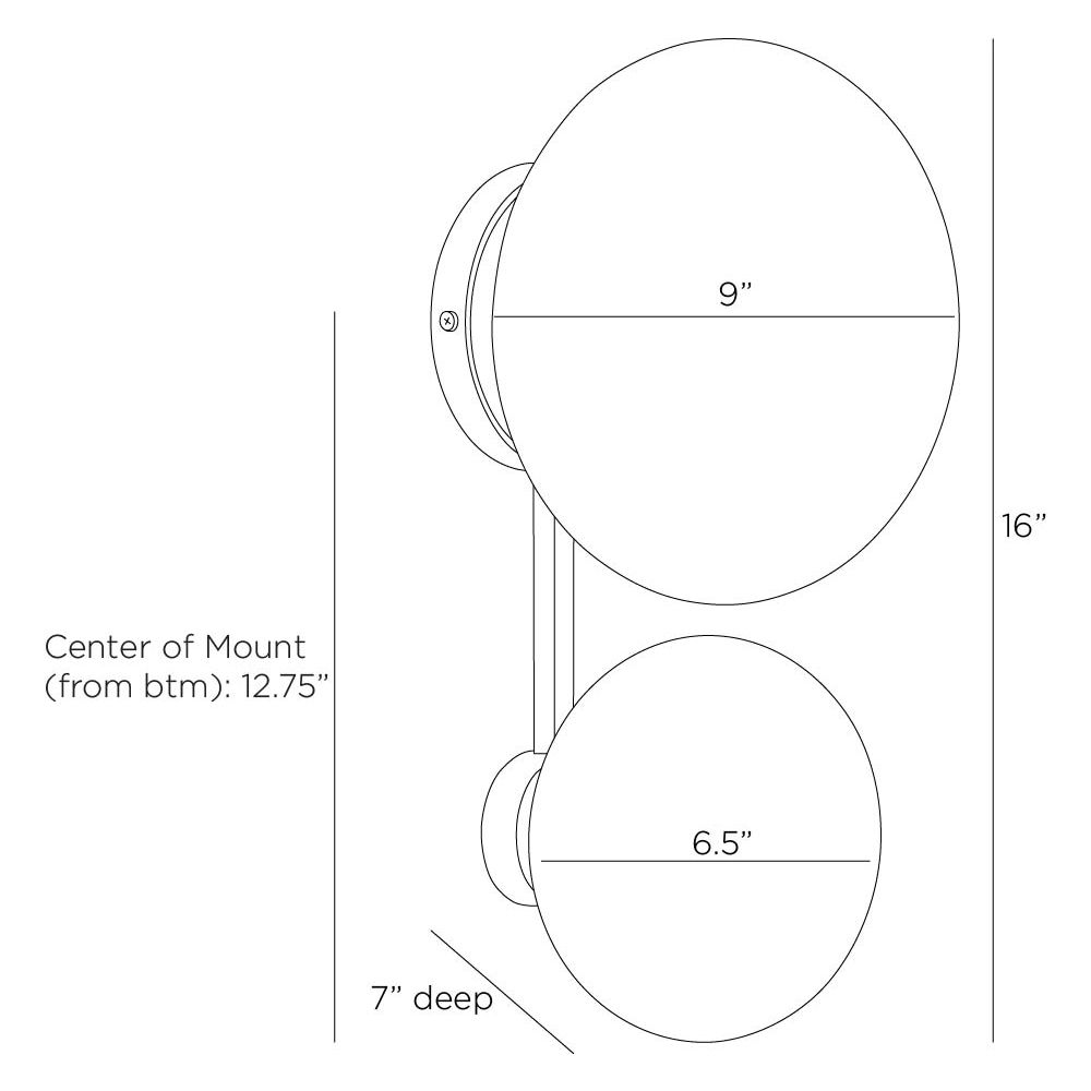 arteriors greensboro sconce diagram