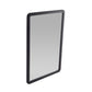 Rectangular mirror with a black frame on a white background