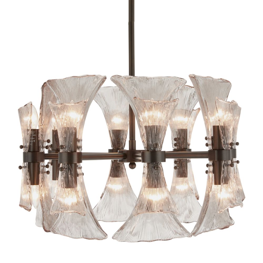 arteriors gwendolyn chandelier illuminated