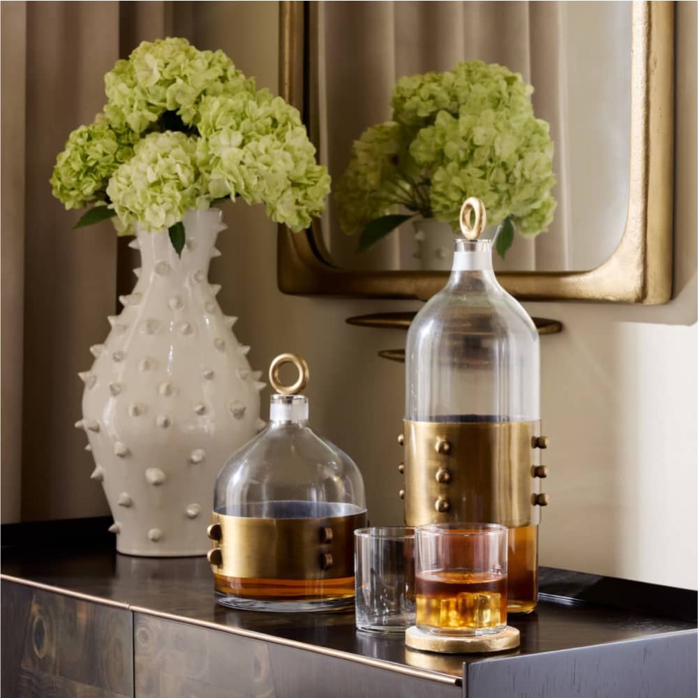 arteriors hancock decanters styled