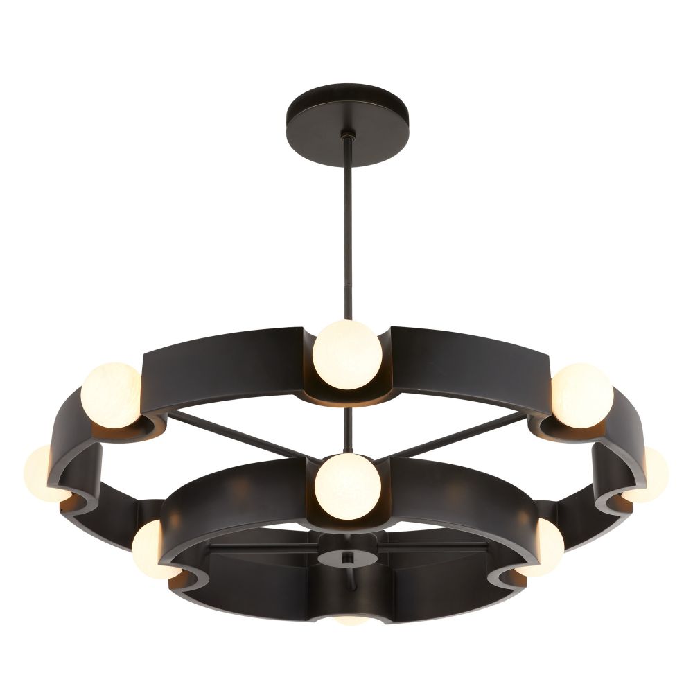 arteriors hans chandelier illuminated