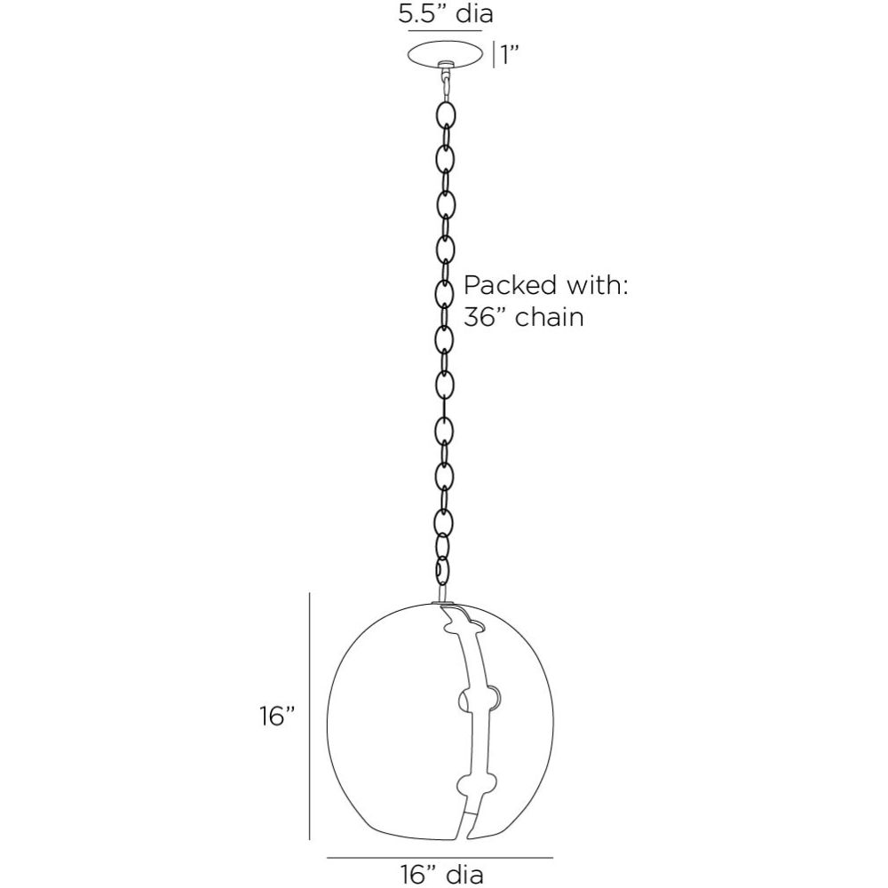 arteriors hartland pendant diagram