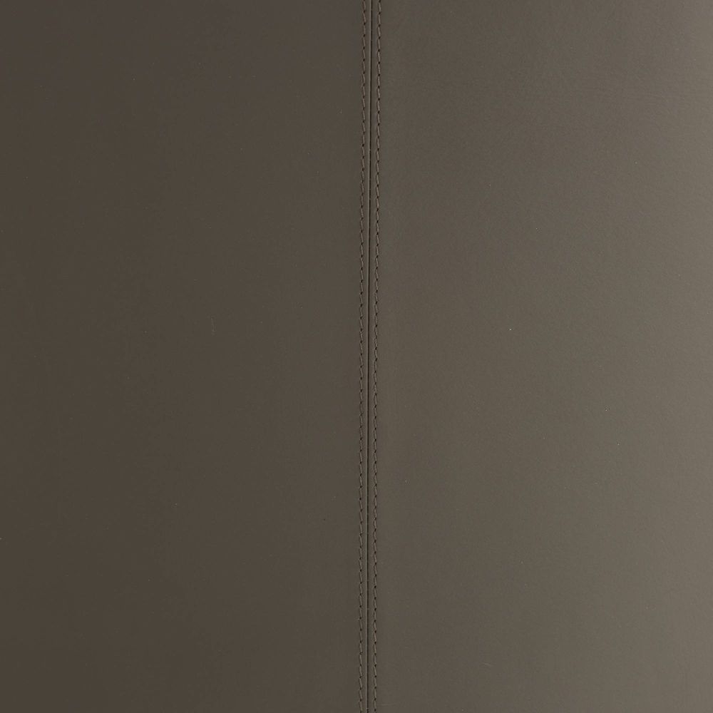 Gray leather armchair with black legs on a white background