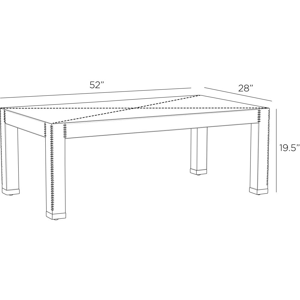 arteriors hidalgo cocktail table diagram