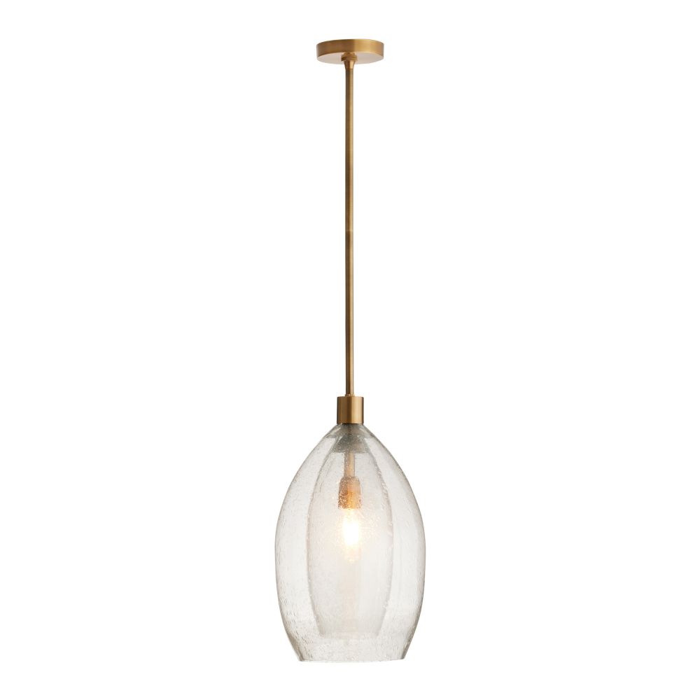 arteriors hilary pendant front illuminated