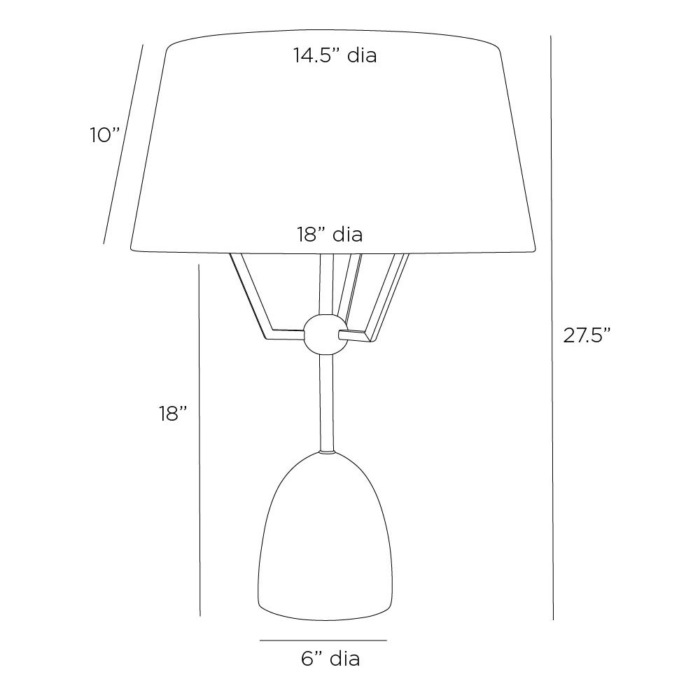 arteriors hodgins lamp diagram