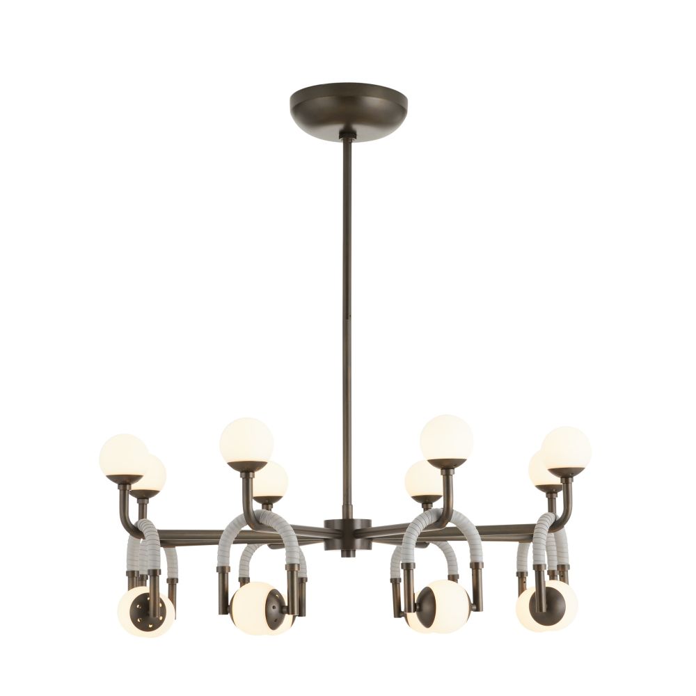 arteriors hollins chandelier angle illuminated
