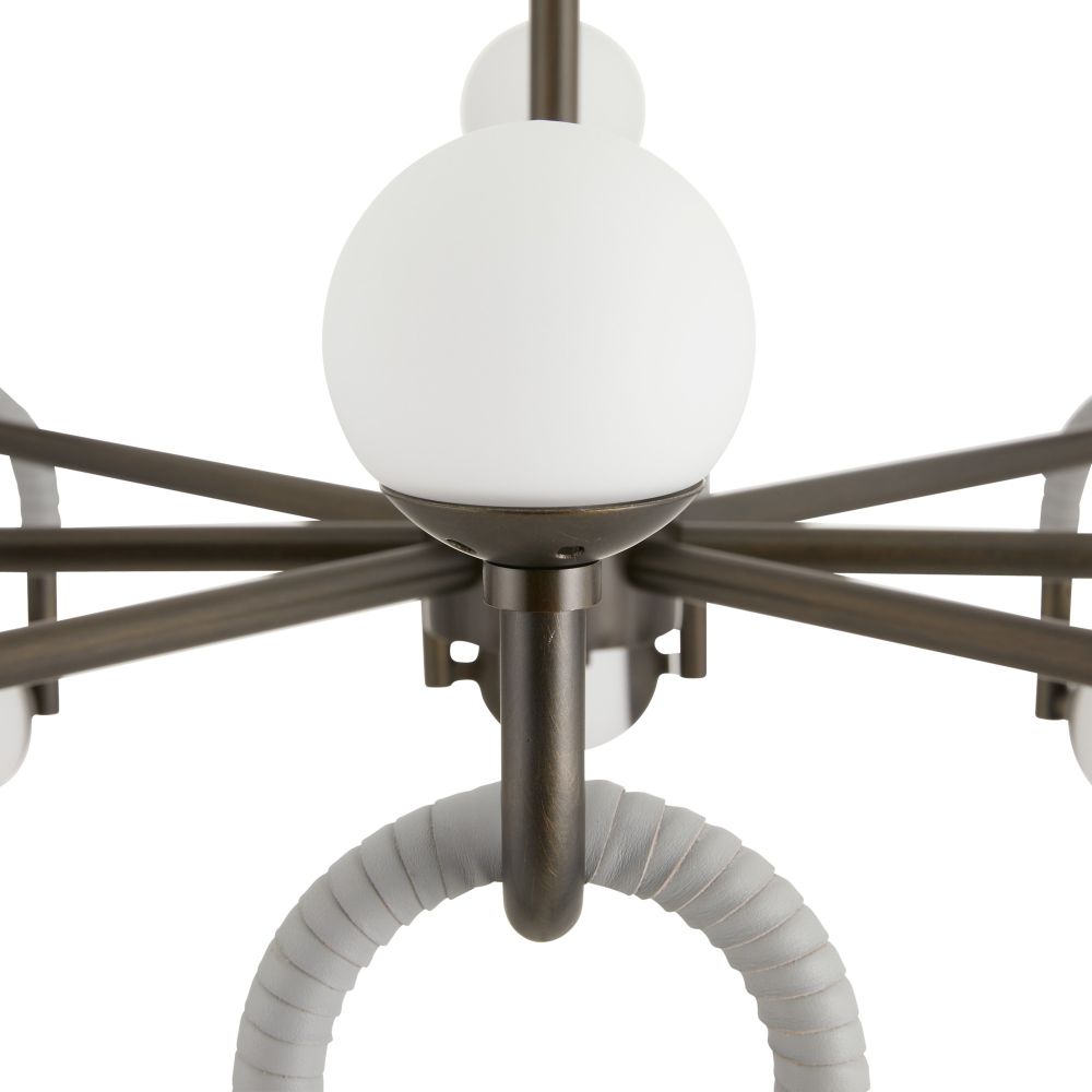 arteriors hollins chandelier globe