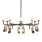 arteriors hollins chandelier illuminated