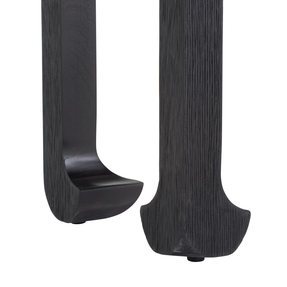 Black metal stair railings on a white background