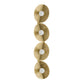 Decorative wall sconce with gold and white design on a white background