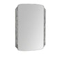 Rectangular mirror with decorative frame on a white background